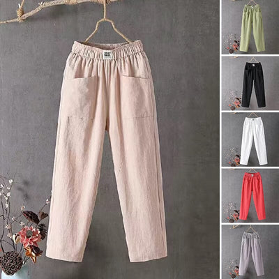 MAIA™ - CLASSIC LINEN BLEND TROUSERS