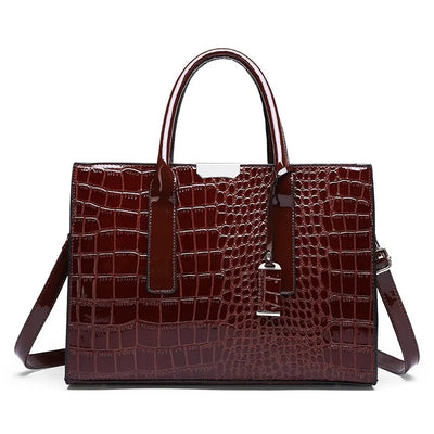 Fiorenza™ | Luxury Crocodile Pattern Tote Bag