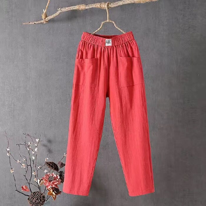 MAIA™ - CLASSIC LINEN BLEND TROUSERS