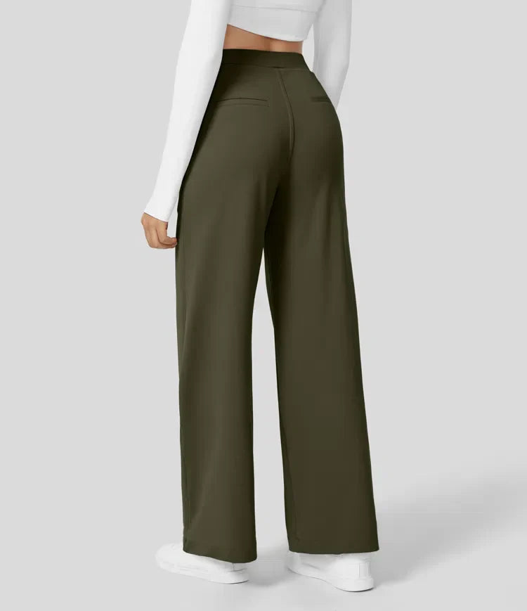 Clara Flex™ - Pleated Stretch Fabric Pants