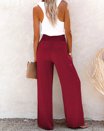 JAI - Linen Pants With High Waist