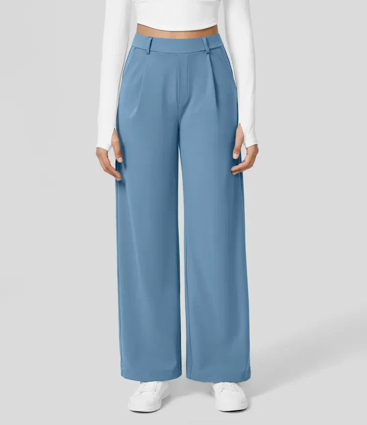 Clara Flex™ - Pleated Stretch Fabric Pants