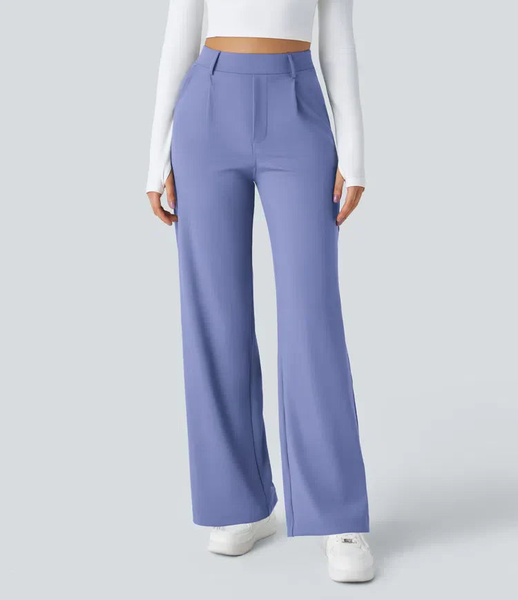 Clara Flex™ - Pleated Stretch Fabric Pants