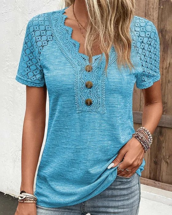 BONNIE | Stylish Short Sleeve Lace Top