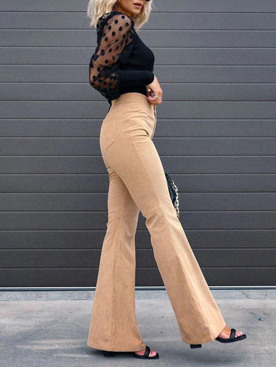 Briana Flared Corduroy Pants | Trendy comfortable bell-bottom pants