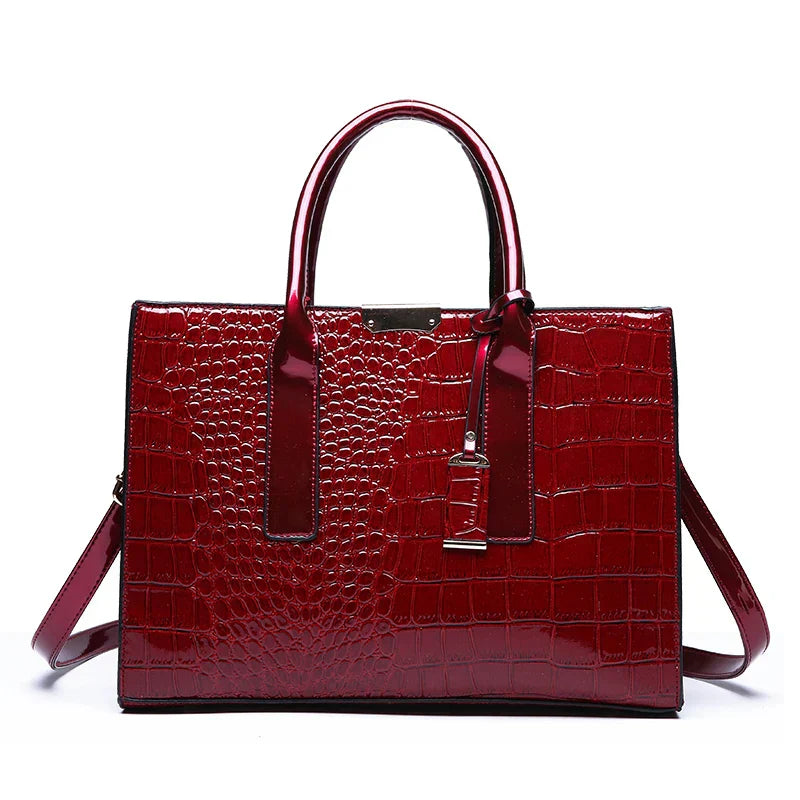 Fiorenza™ | Luxury Crocodile Pattern Tote Bag