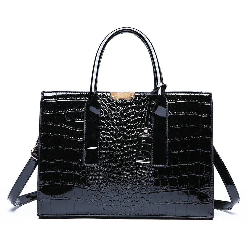 Fiorenza™ | Luxury Crocodile Pattern Tote Bag