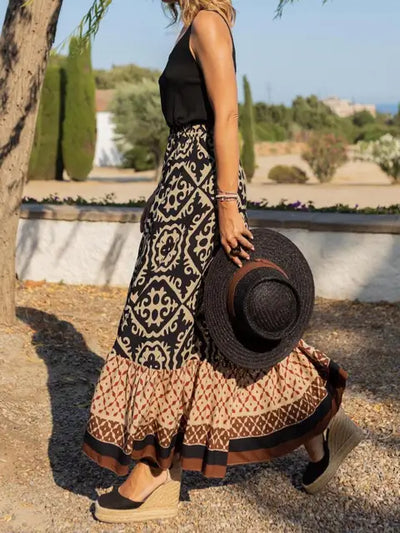 IZZY | Long Summer Skirt in Retro Boho Style