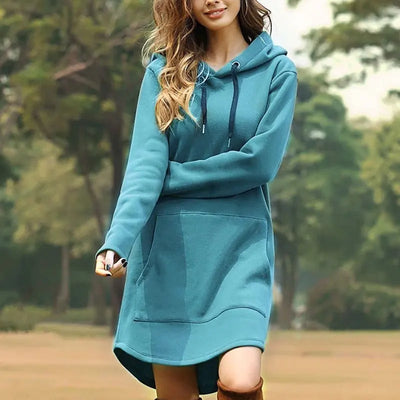 AMI | Long Warm Hoodie Dress