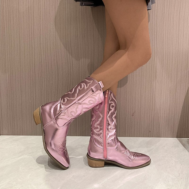 ARABELLA | Fashionable Metallic Boots