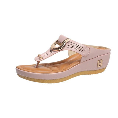 ADELAIDE | Leather Wedge Sandals