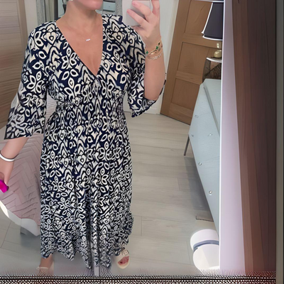 Isabella – Boho Printed Dress